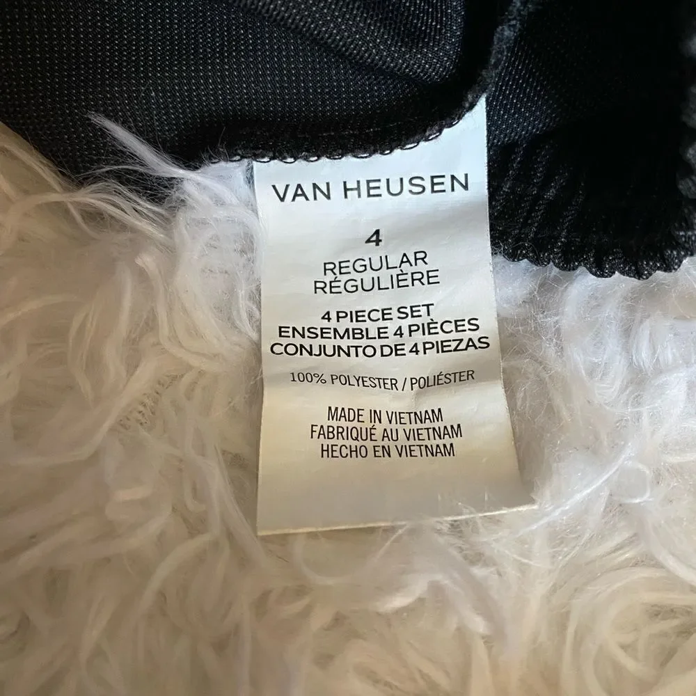 Van Heusen Black Boy Size 4 Dress Slacks & Boy S/M Maroon Dress Vest